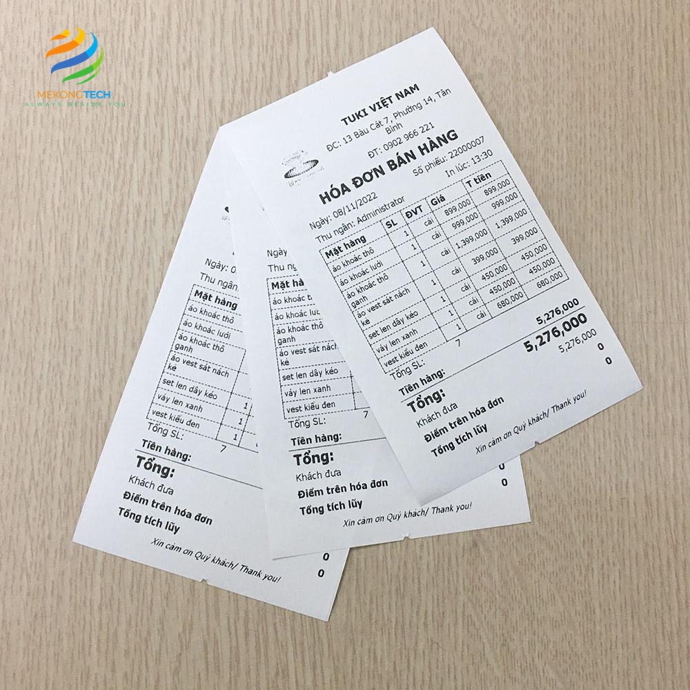 giấy in bill 80x80 cho kết quả in sắt nét, rõ chữ, bảo quản được lâu